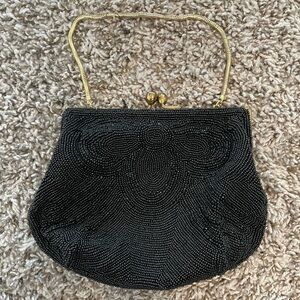 Vintage Beaded Handbag 🖤✨